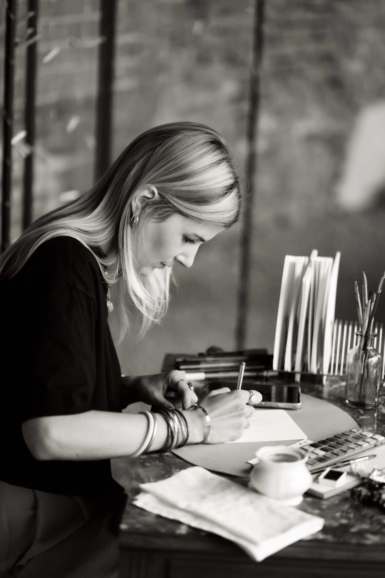 Aquarelliste au travail